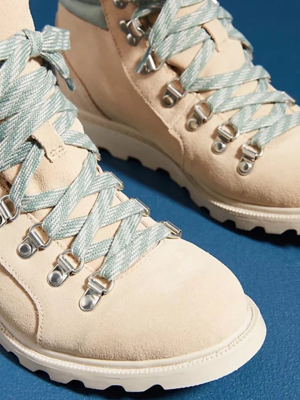 Sorel Ainsley Conquest Women's Waterproof HIking Boots - 10 - Mint Green Laces